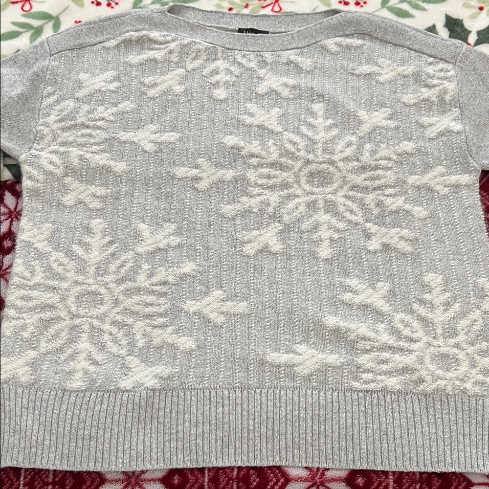 Women's Gray Snowflake Sweater